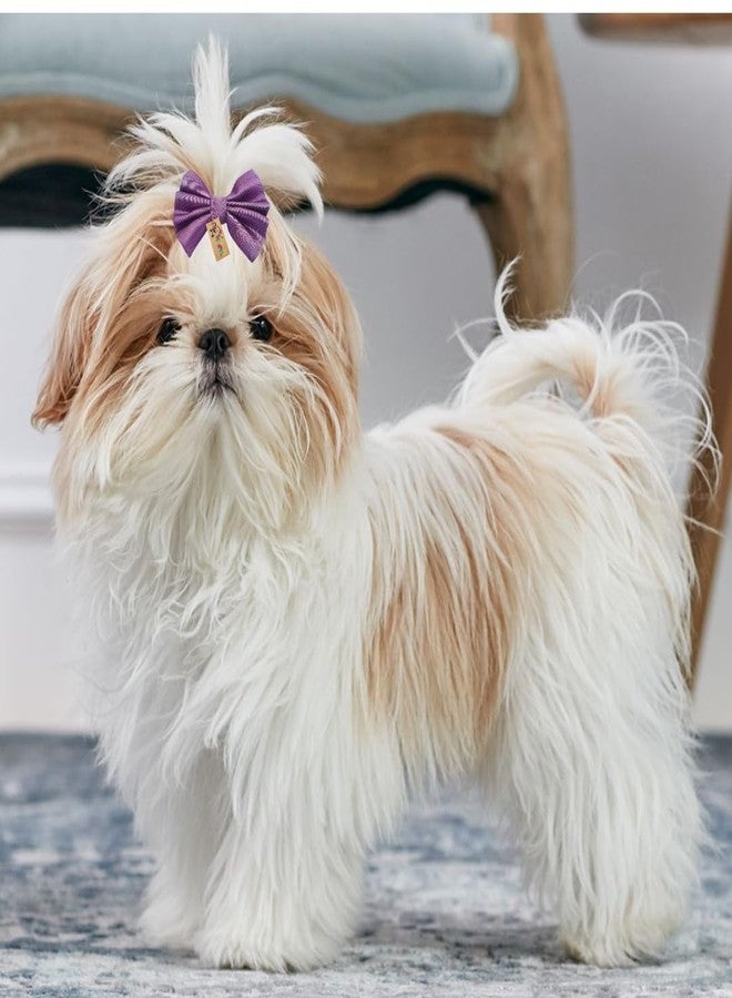 Western Era Dog Bow Hair Clip - Stylish, Comfortable Accessory for Small, Medium & Large Dogs - Ideal for Grooming, Photoshoots, Parties Durable, Fashionable Pet Design (Light Purple) - Image 2